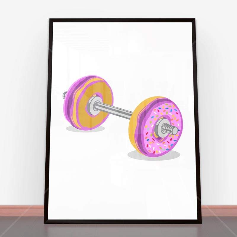 Plakat Donut Barbell