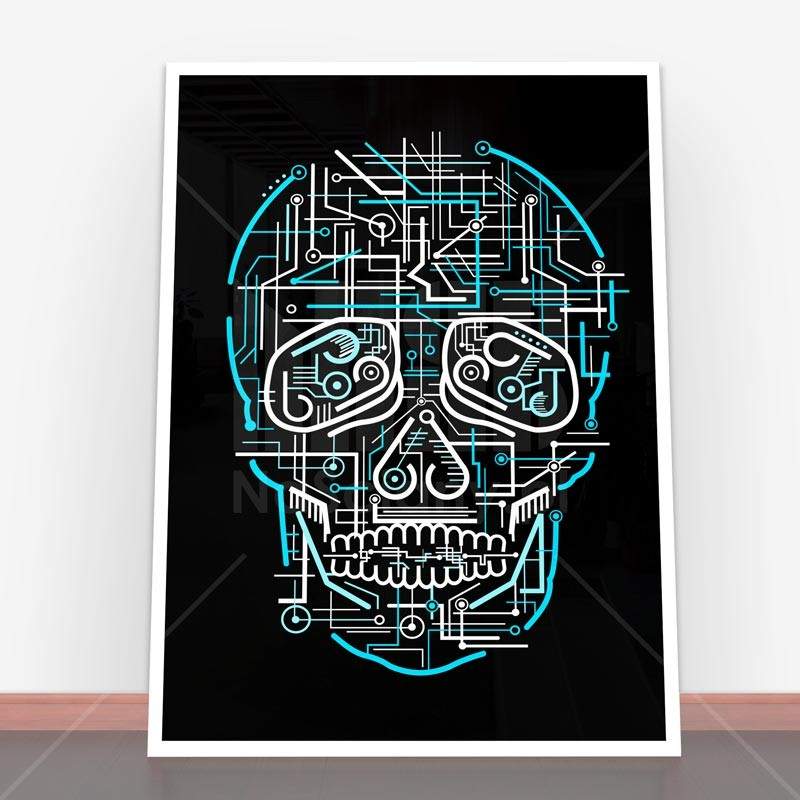 Plakat Electric Skull