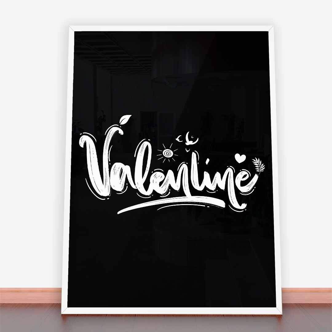 Plakat napis Valentine