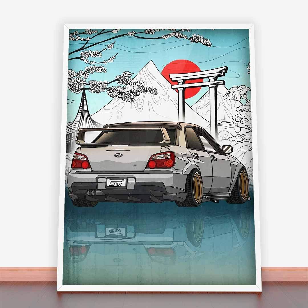 Plakat Subaru Impreza WRX STi, Japonia