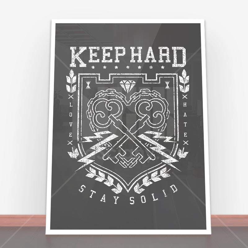 Plakat Keep Hard