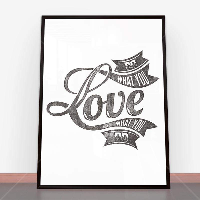 Plakat Love typography