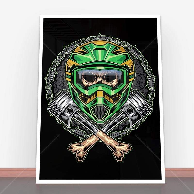 Plakat Motocross Skull