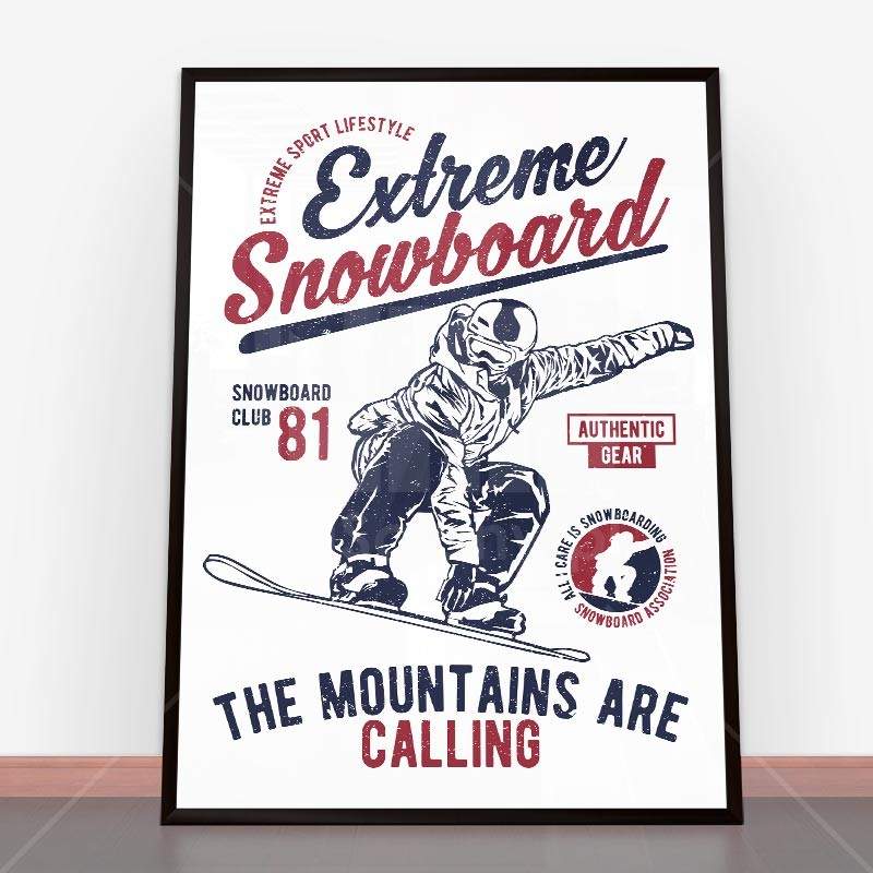 Plakat Extreme Snowboard