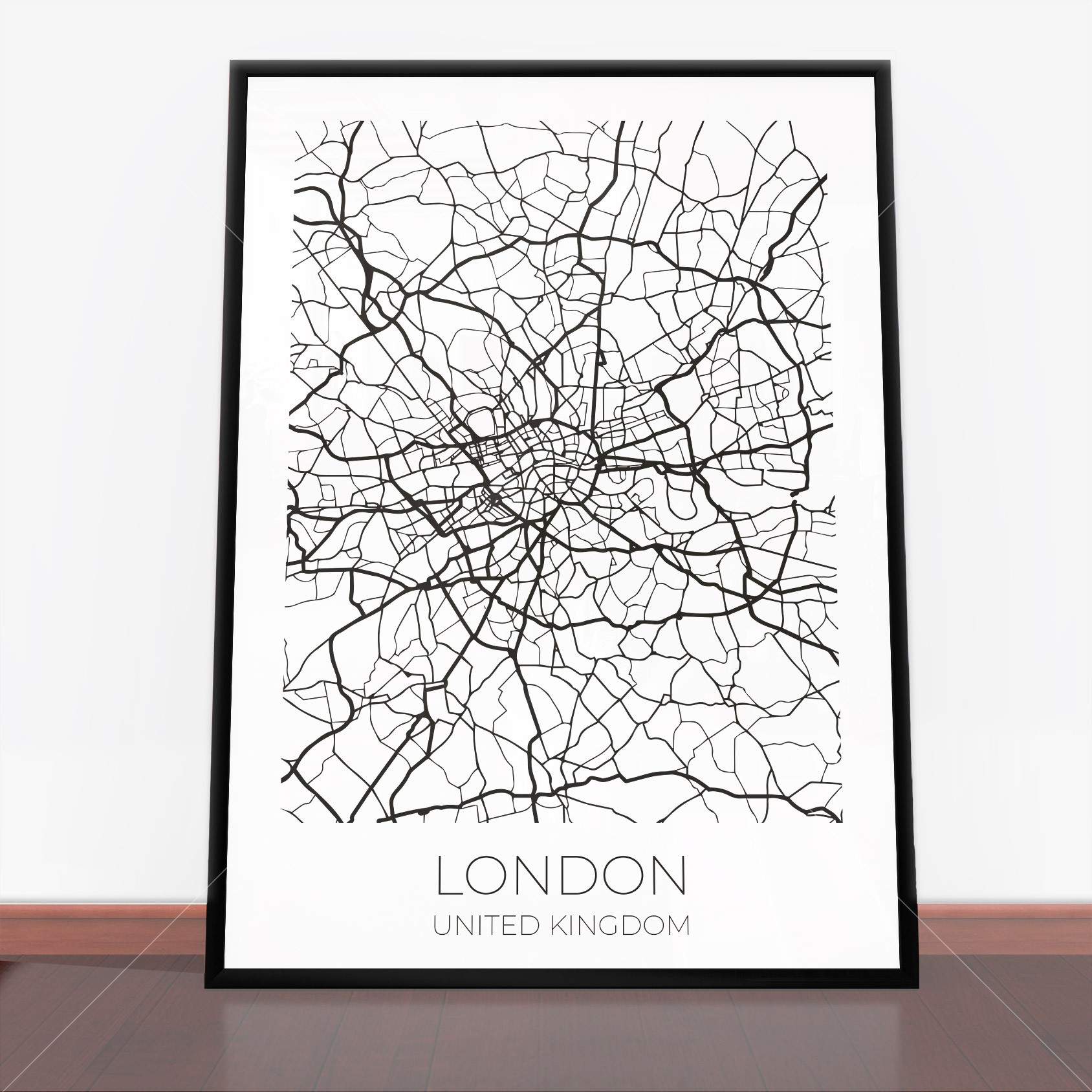 Plakat Mapa Londynu