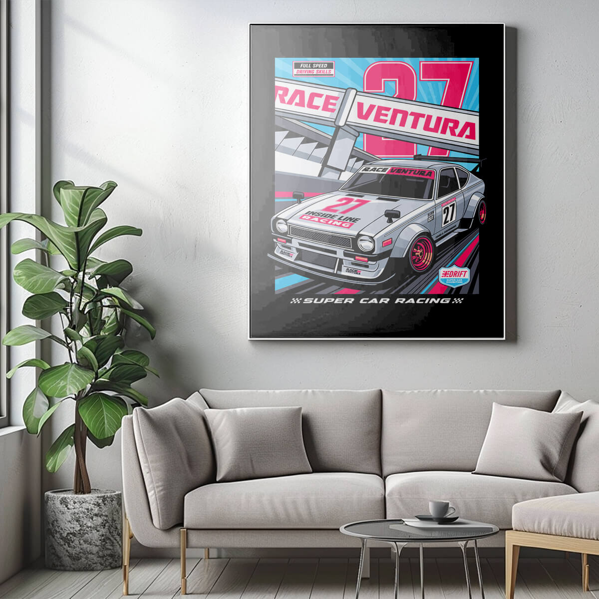 Plakat Supercar Ventura - Zawrotna Prędkość na Torze