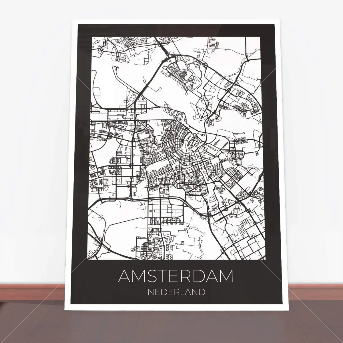 Plakat Amsterdam mapa.