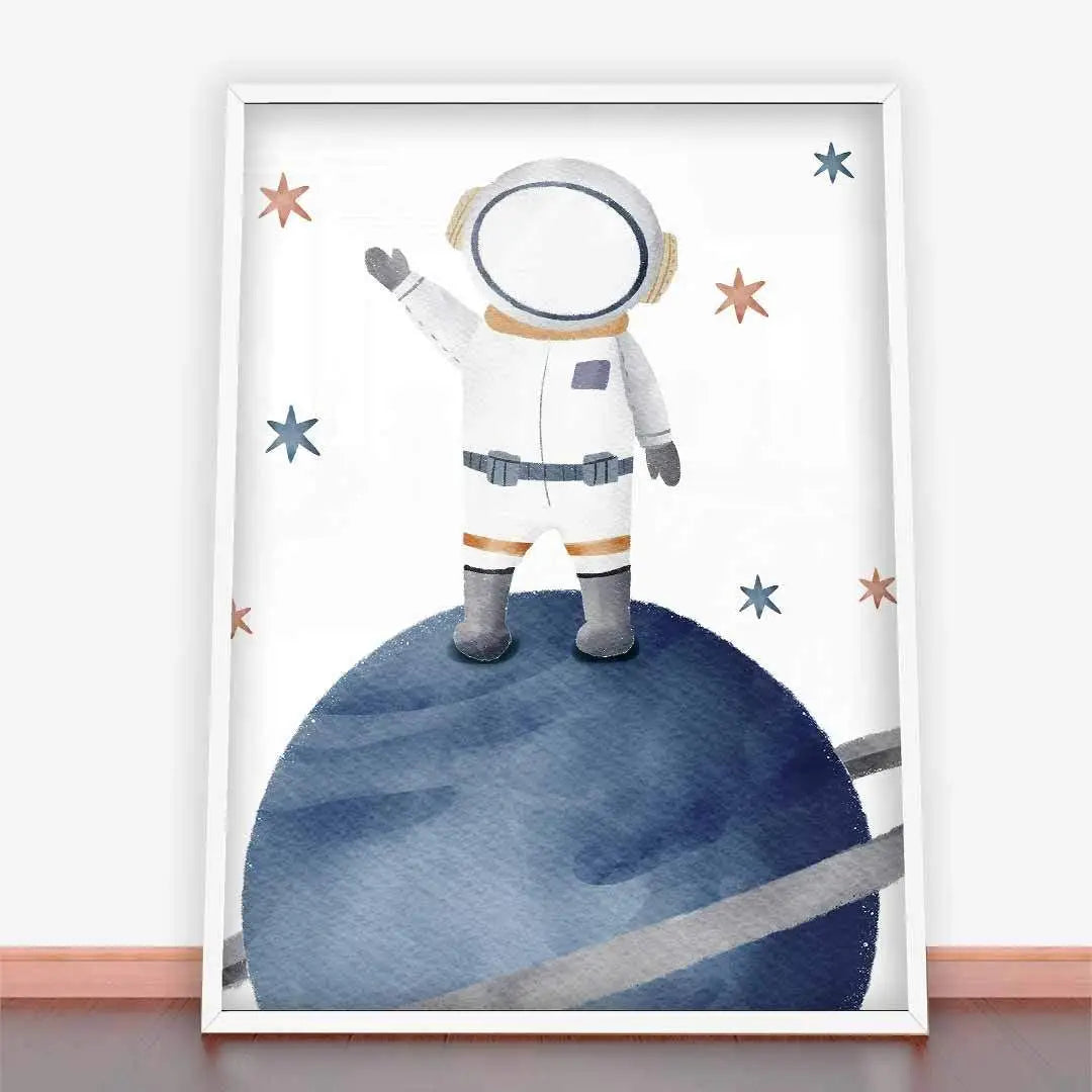 Plakat Astronauta w kosmosie.