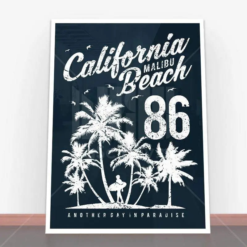 Plakat California Malibu Beach.