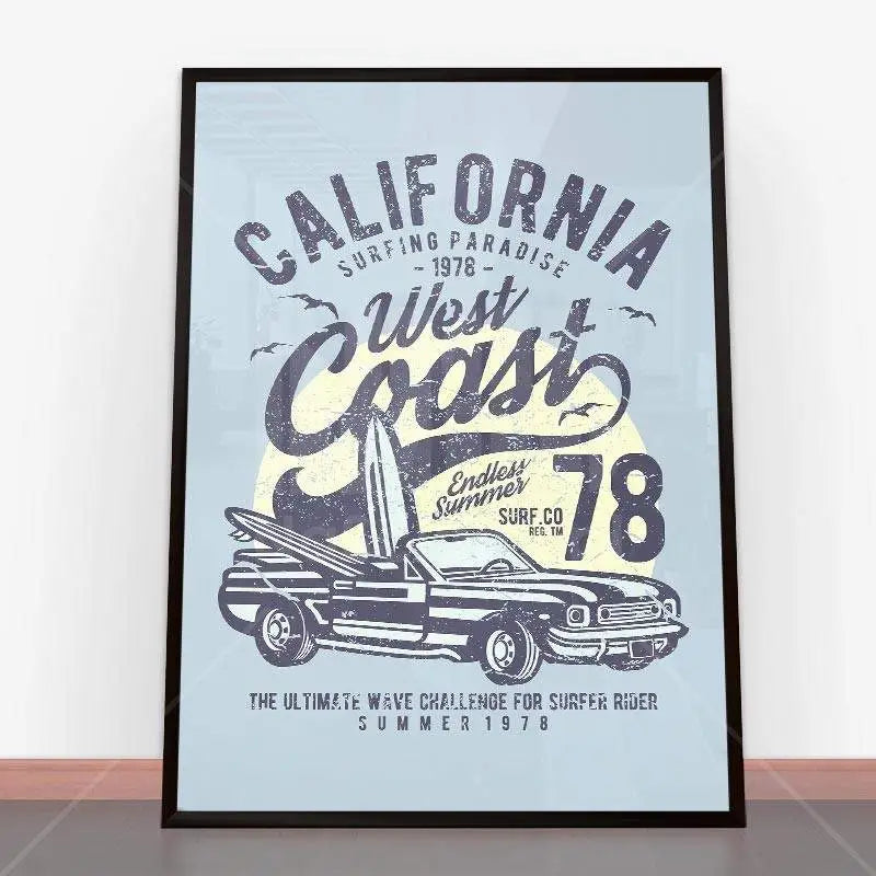 Framowany plakat California West Coast w kolekcji Plakat California West