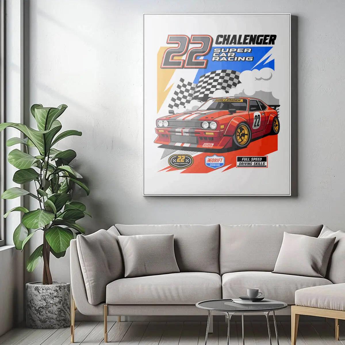 Plakat Challenger Super Car Racing.