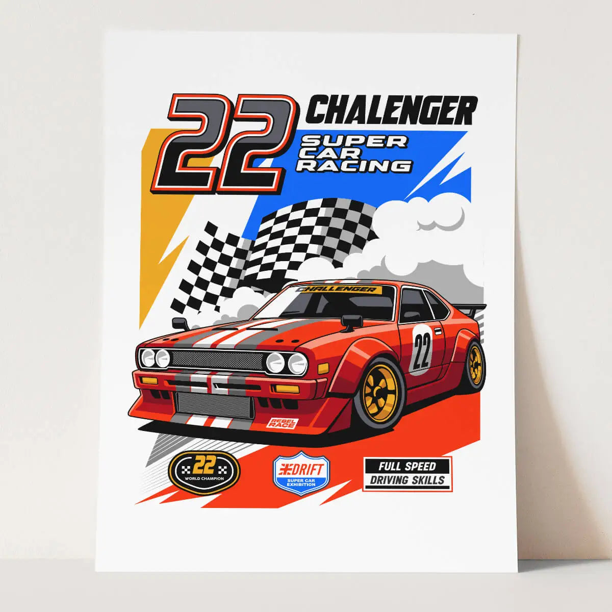 Plakat Challenger Super Car Racing.