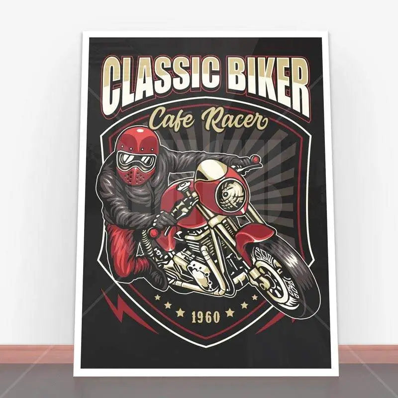 Plakat Classic Biker Cafe Racer poster featuring a stylish classic biker design