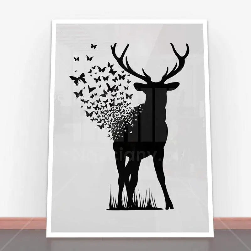 Plakat Deer Butterfly.