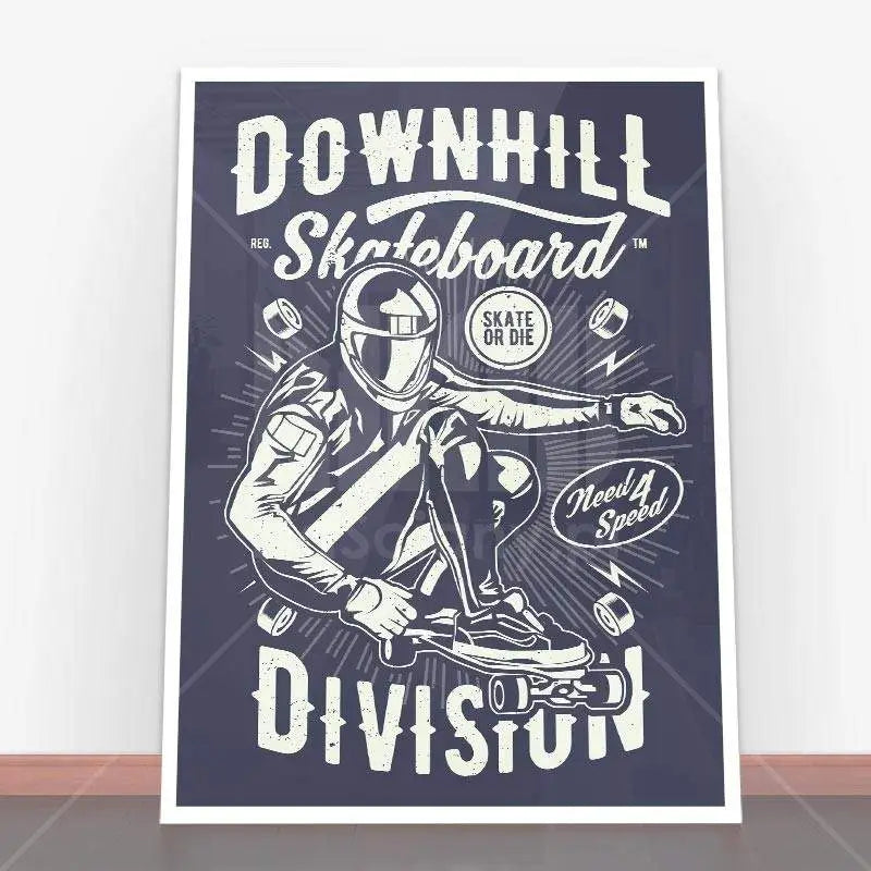 Plakat Downhill Skateboard Division.