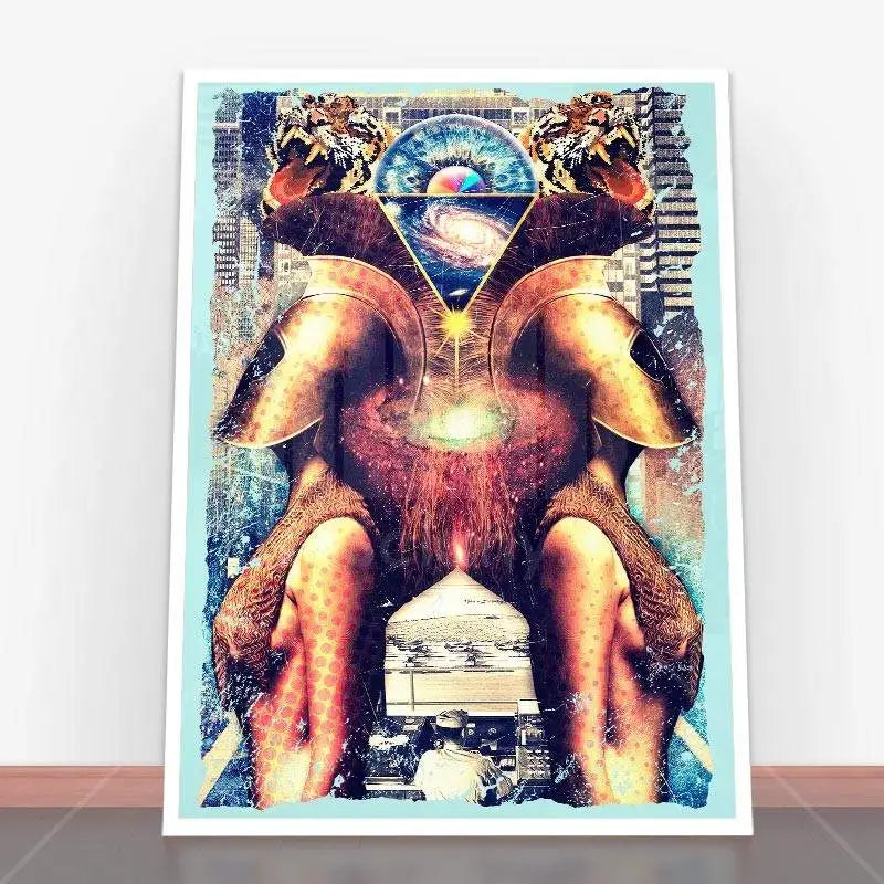 Surreal collage art print Plakat Duality idealna do ramy plakatowej