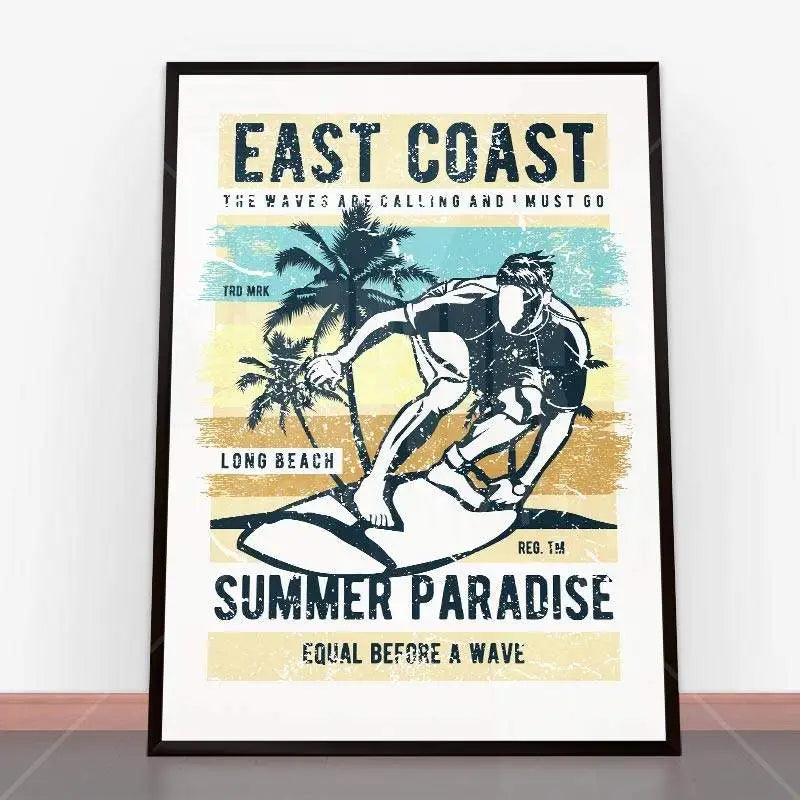 Framowany plakat East Coast jako dekoracja wnętrza w Plakacie East Coast