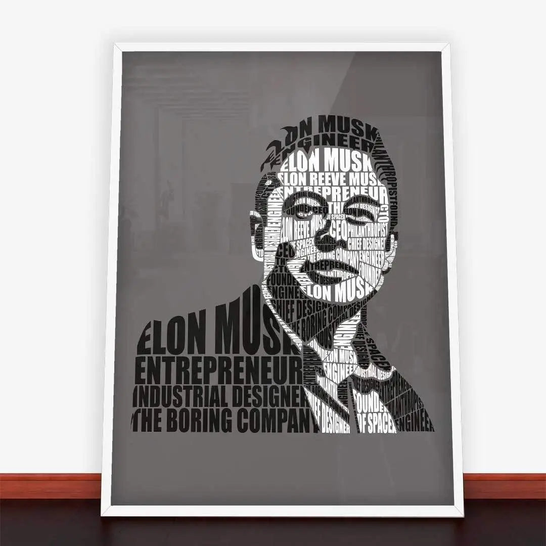 Plakat Elon Musk.