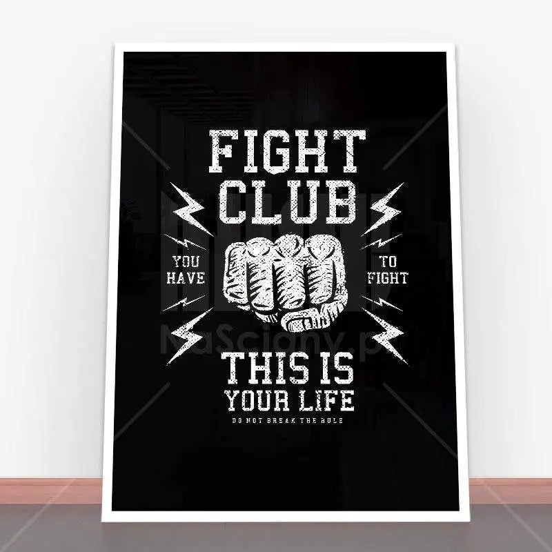 Framowany plakat Fight Club idealny do dekoracji wnętrz i fanów filmu