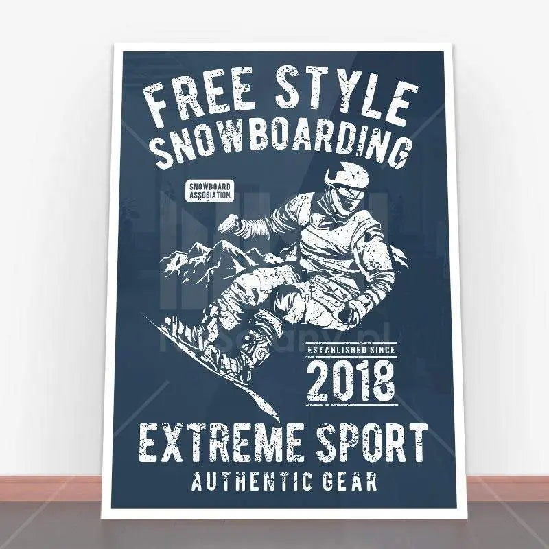 Plakat Free Style Snowboarding.