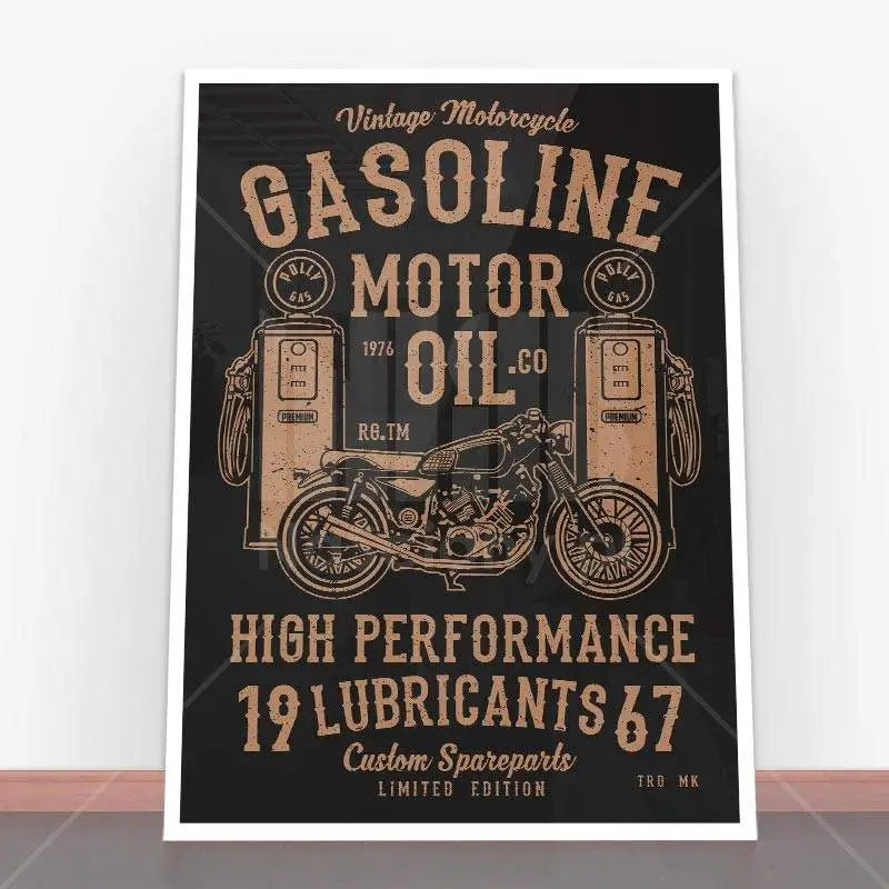 Plakat Gasoline Motor Oil.