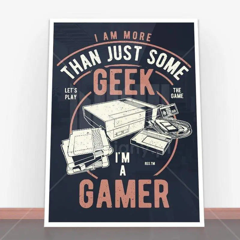 Framed Plakat Geek Gamer poster in a stylish ramę plakatową for młodzieżowe wnętrza