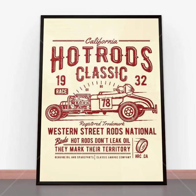 Plakat Hot Rods Race Classic.