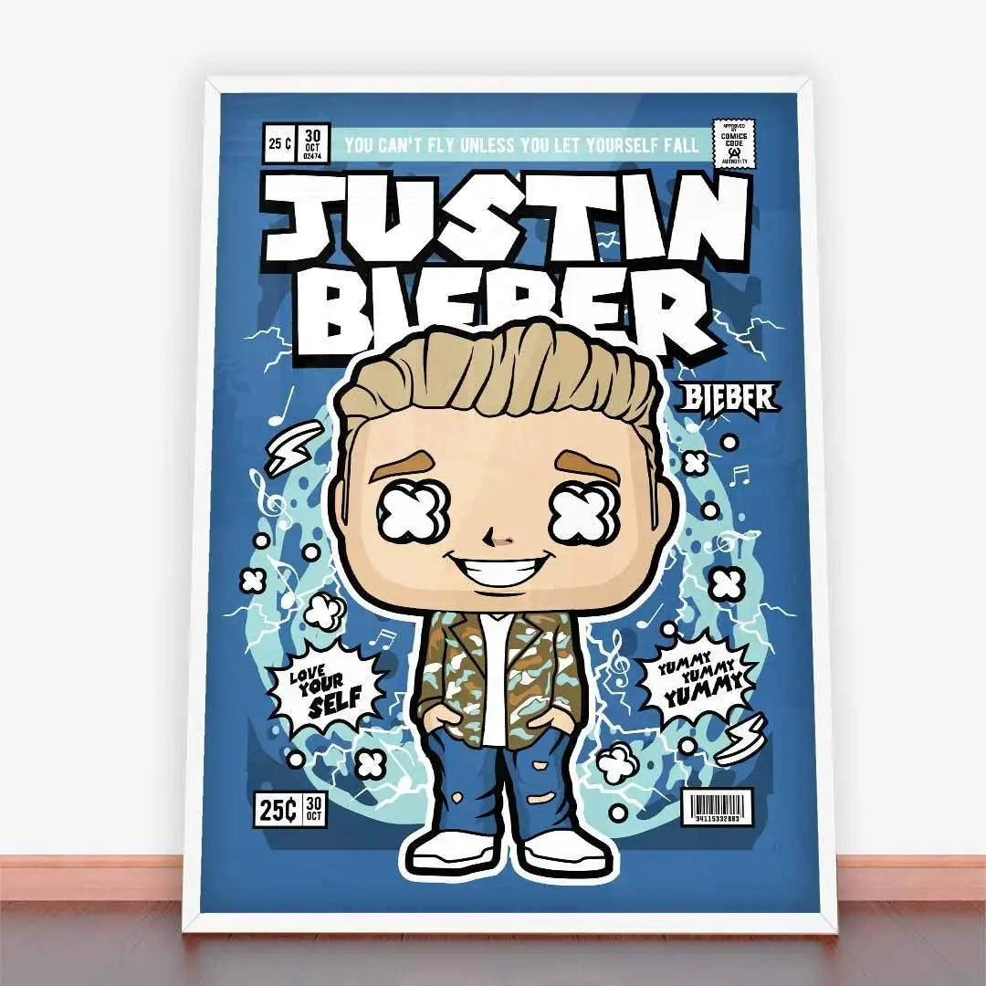 Okładka komiksu Justin Bieber w plakacie Justin Bieber - idealna dla każdego fana