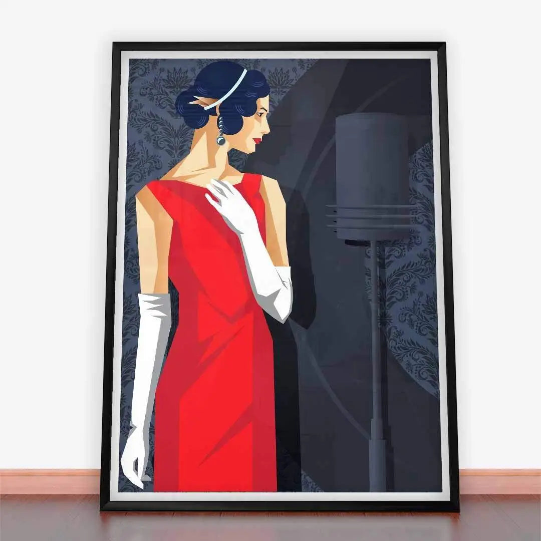 Plakat Kobieta w stylu Art deco.