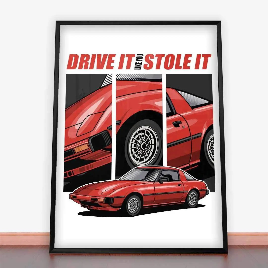 Plakat Mazda RX7 Drive It.