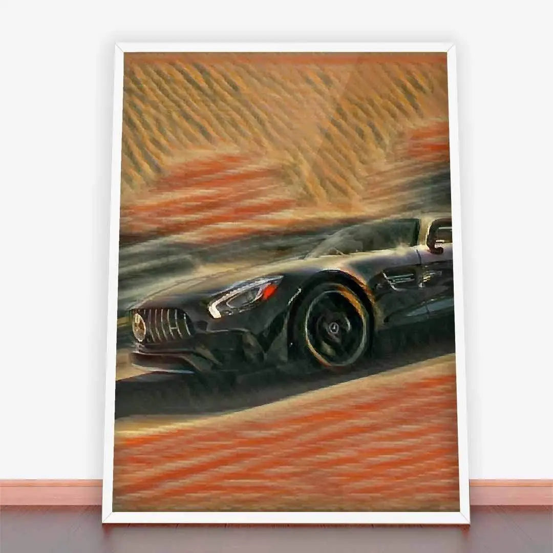 Plakat Mercedes AMG GT.