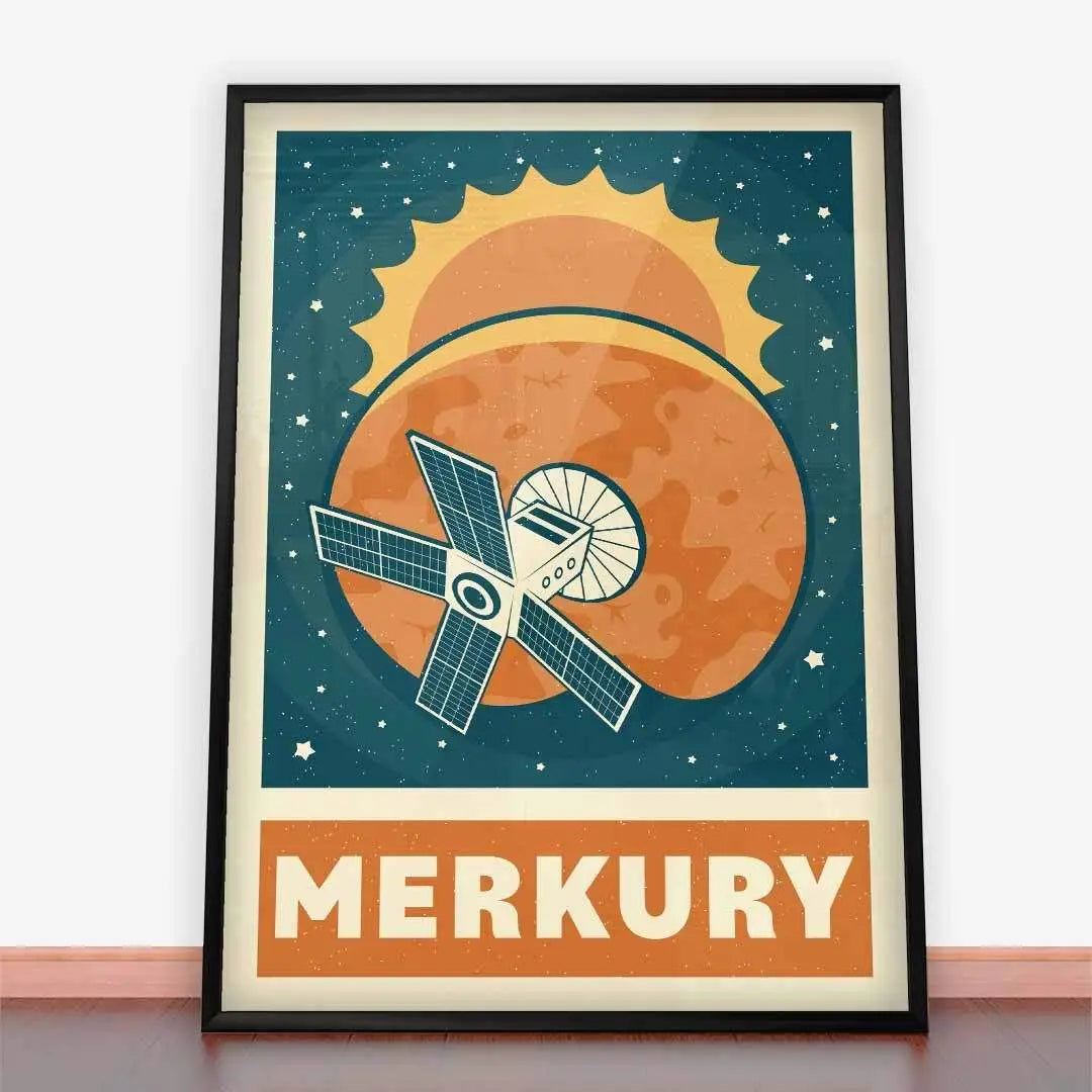 Plakat Mercury w stylu retro.