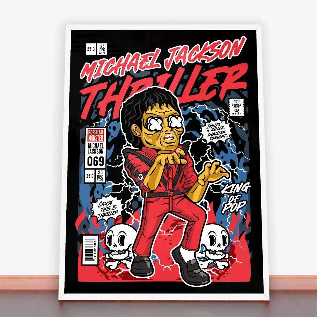 Plakat Michael Jackson Thriller z okładką komiksu Michael Jackson Thriller