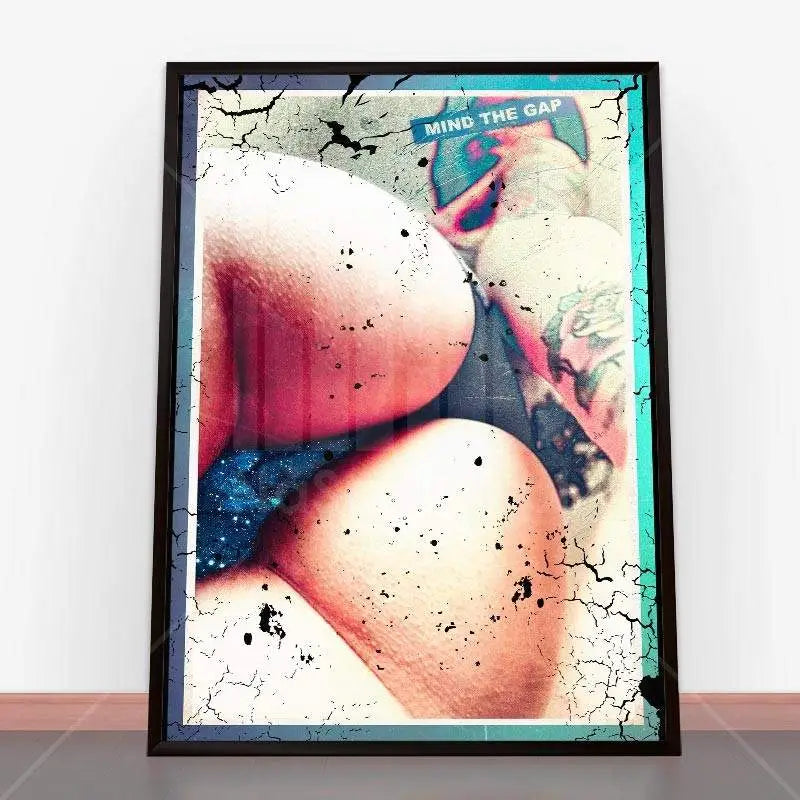 Distressed framed art print Plakat Mind The Gap w stylu plakaty młodzieżowe