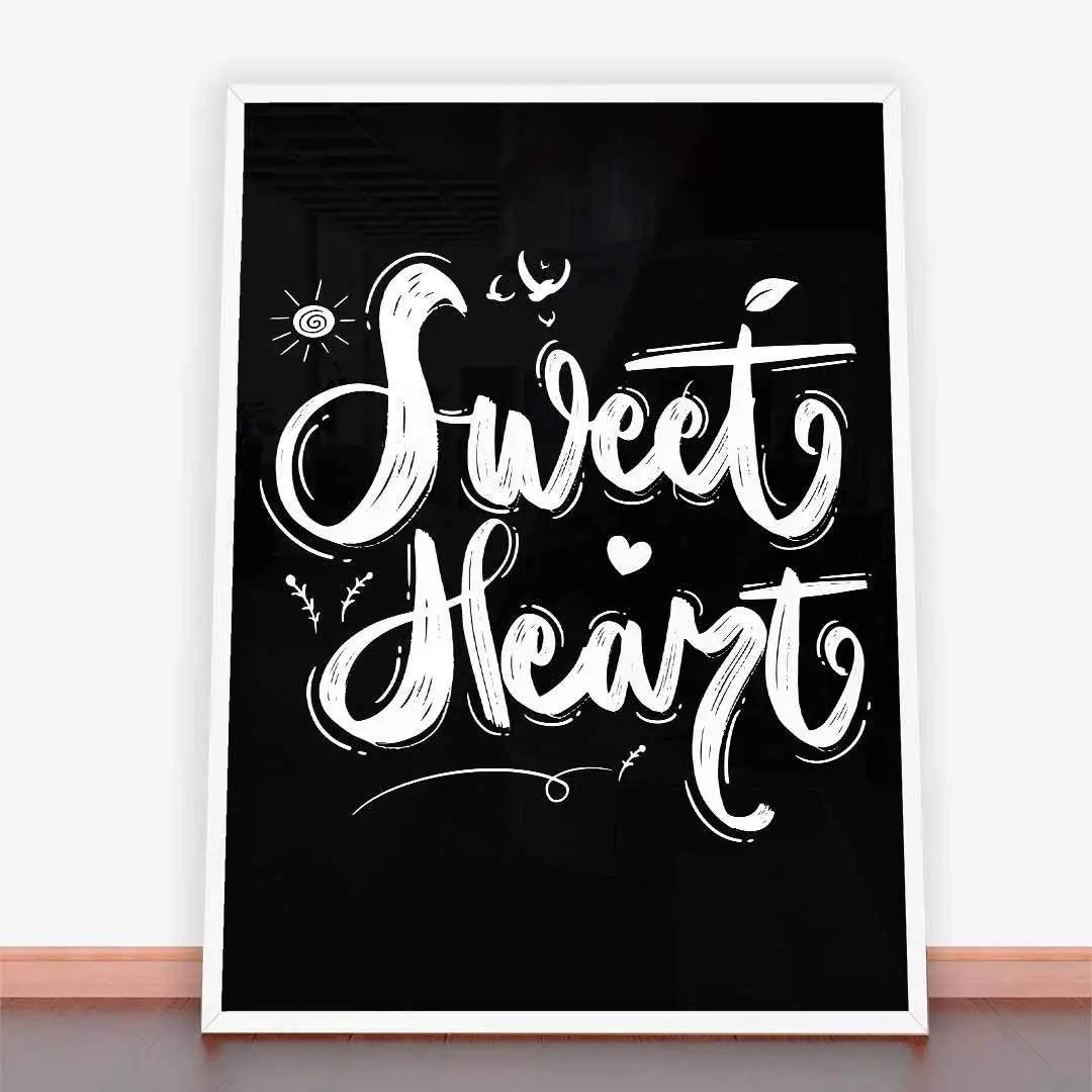 Plakat napis Sweet Heart.