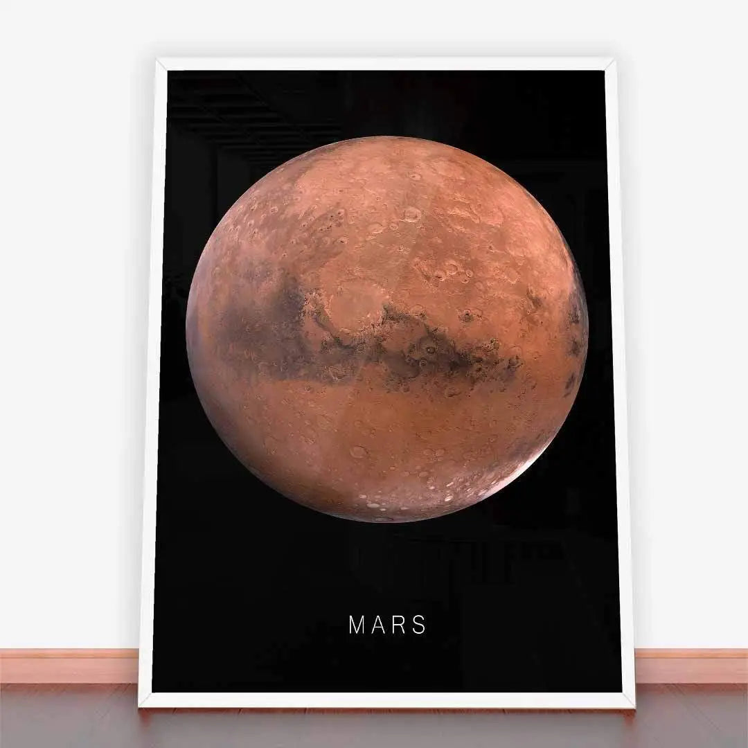 Plakat planeta Mars.