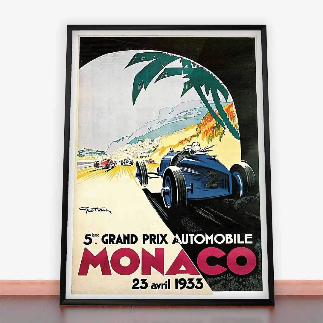 Plakat Racing Grand Prix Monacco, 1933.