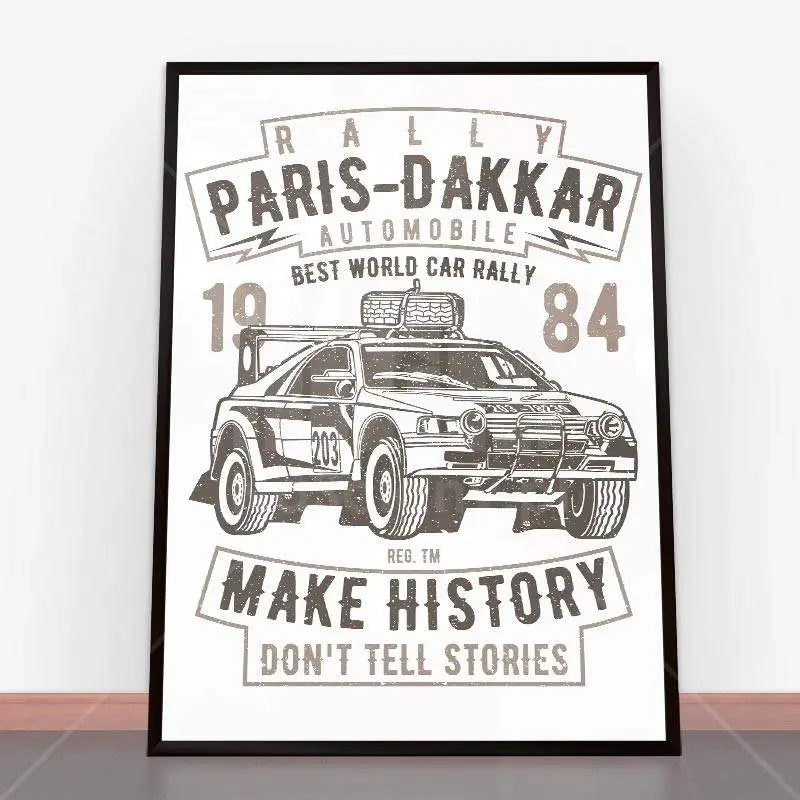 Plakat Rally Paris Dakar Automobile.