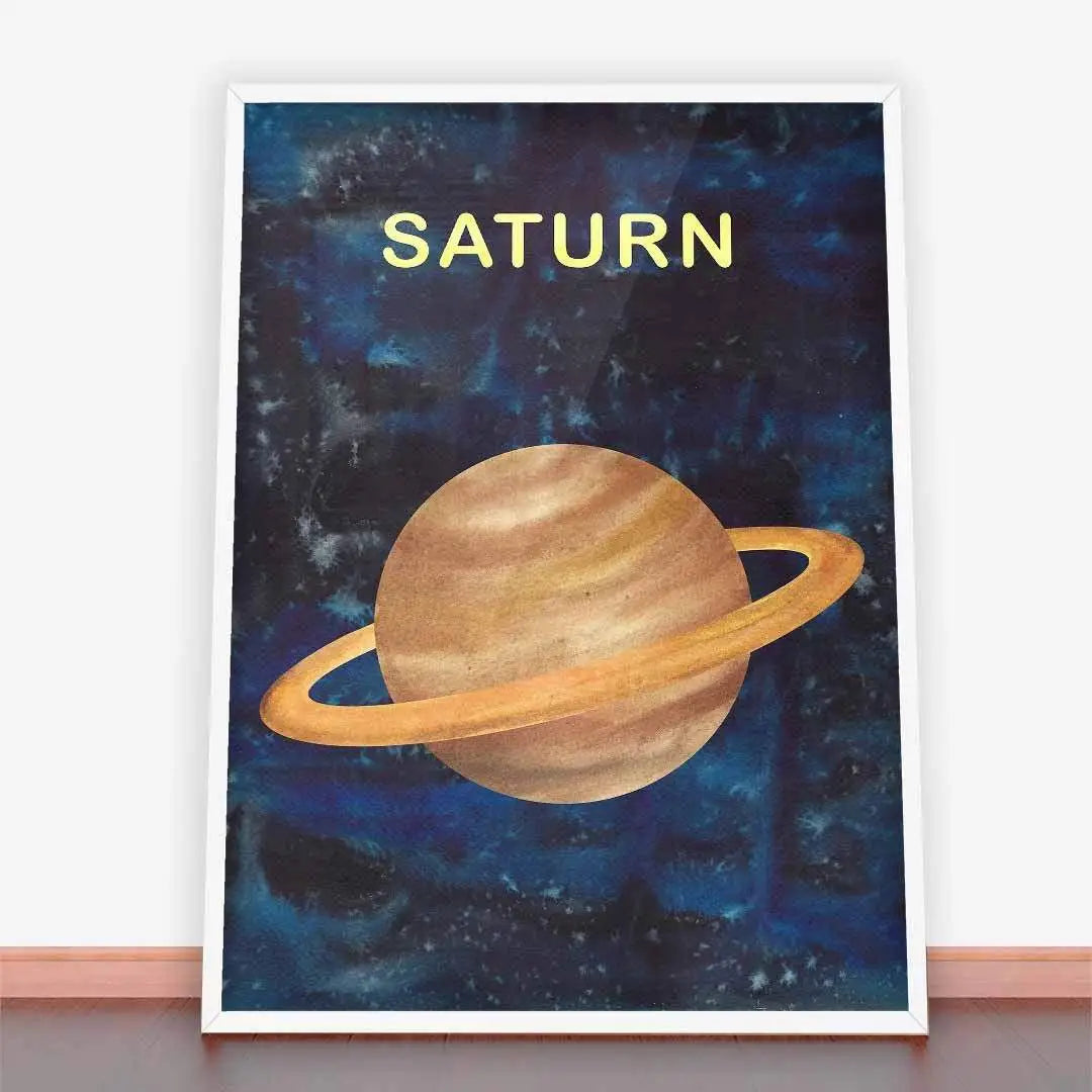 Framed Saturn planet poster from Plakat Saturn, ideal for plakaty młodzieżowe