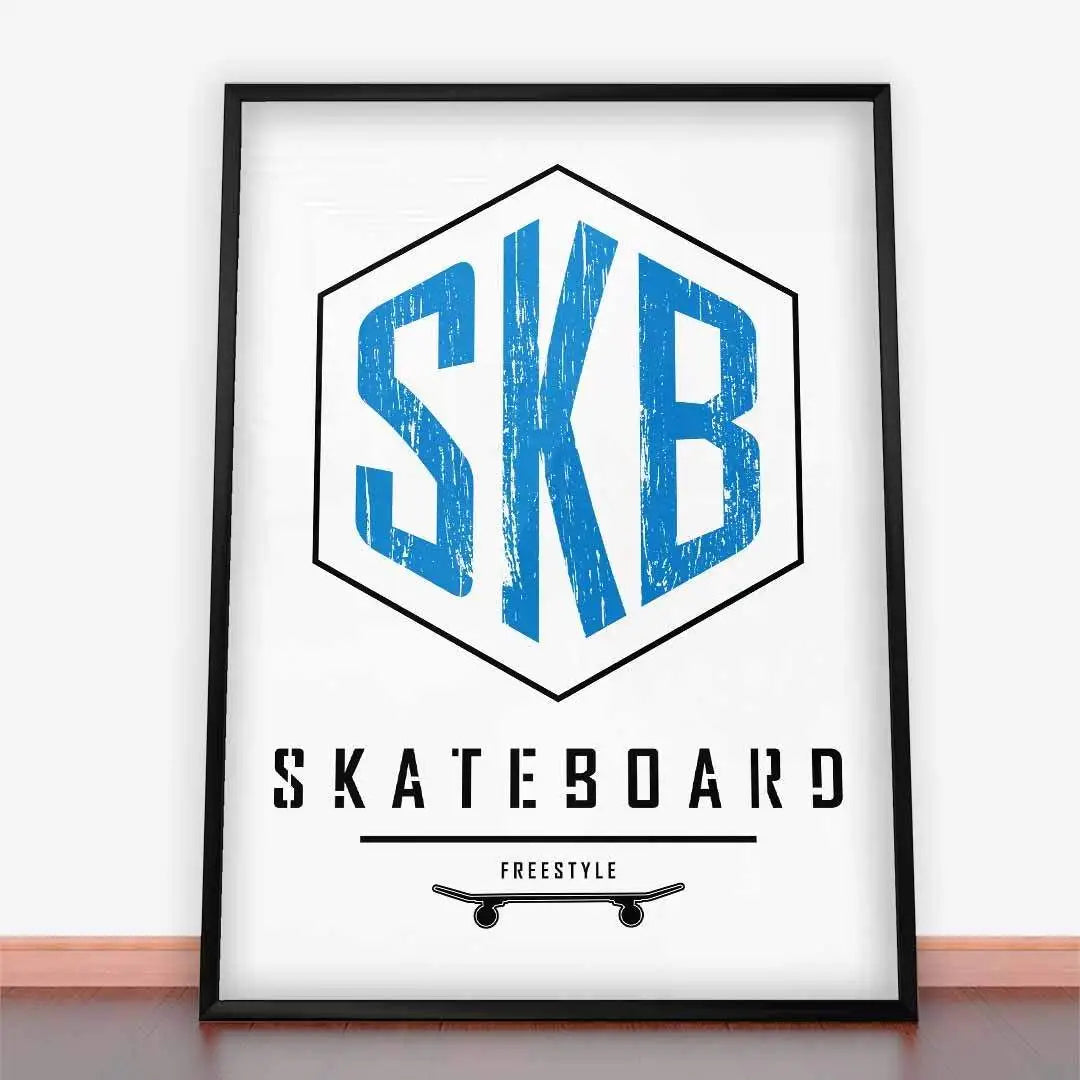 Framed skateboard art from Plakat Skateboard Freestyle with ramę plakatową