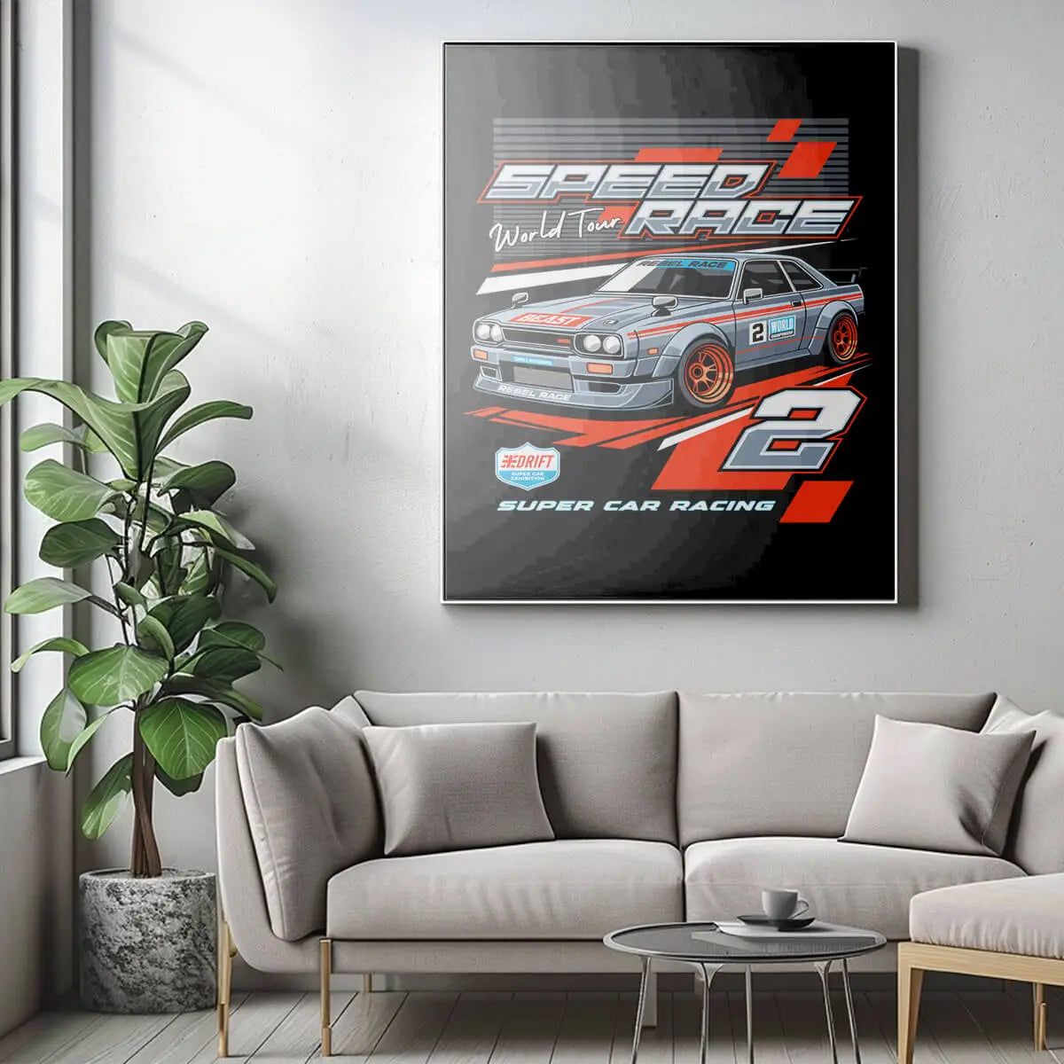 Plakat Speed Race - Światowa Trasa Wyścigów Driftowych.