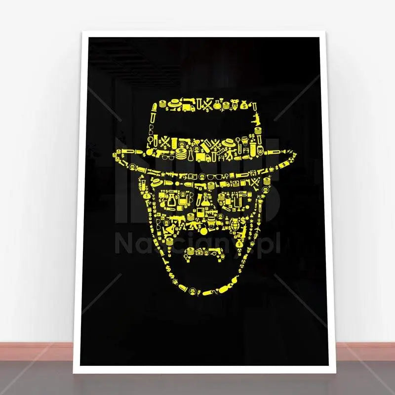 Framed poster of Walter White made of chemistry equipment in Plakat The Chronicle