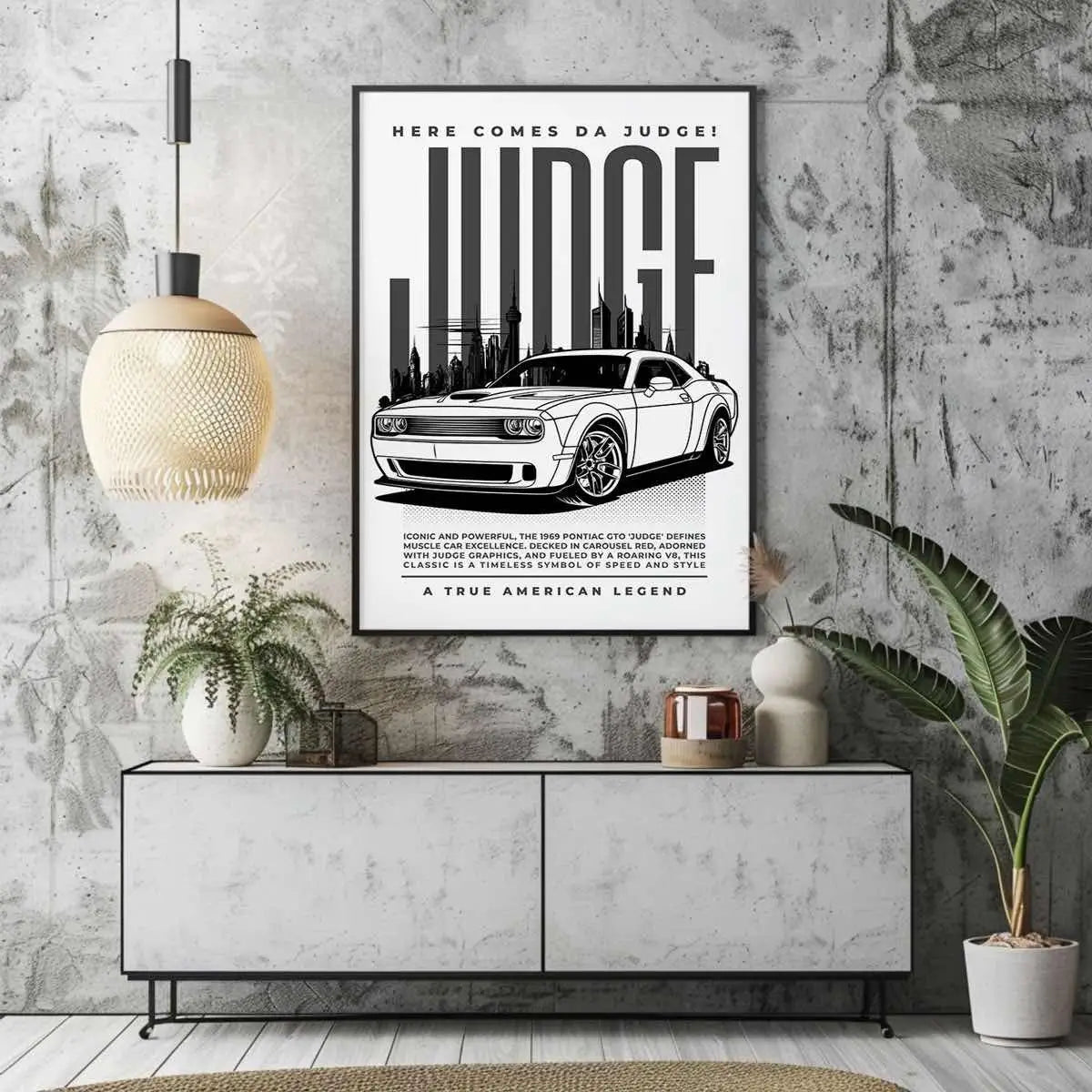 Plakat The Judge - American Legend framed car poster showcasing classic automotive design