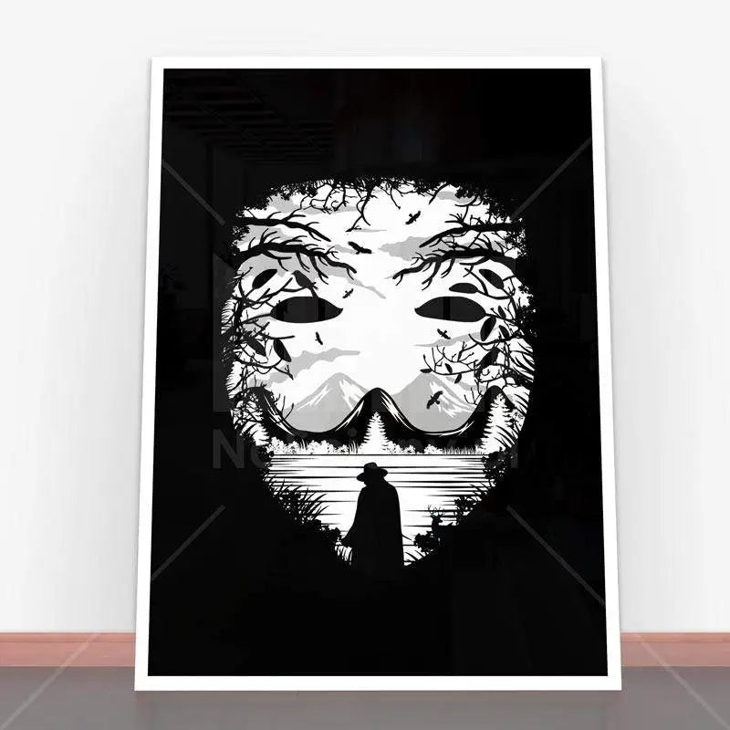 Sztuka maski z filmu V jak Vendetta w produkcie Plakat The Mask