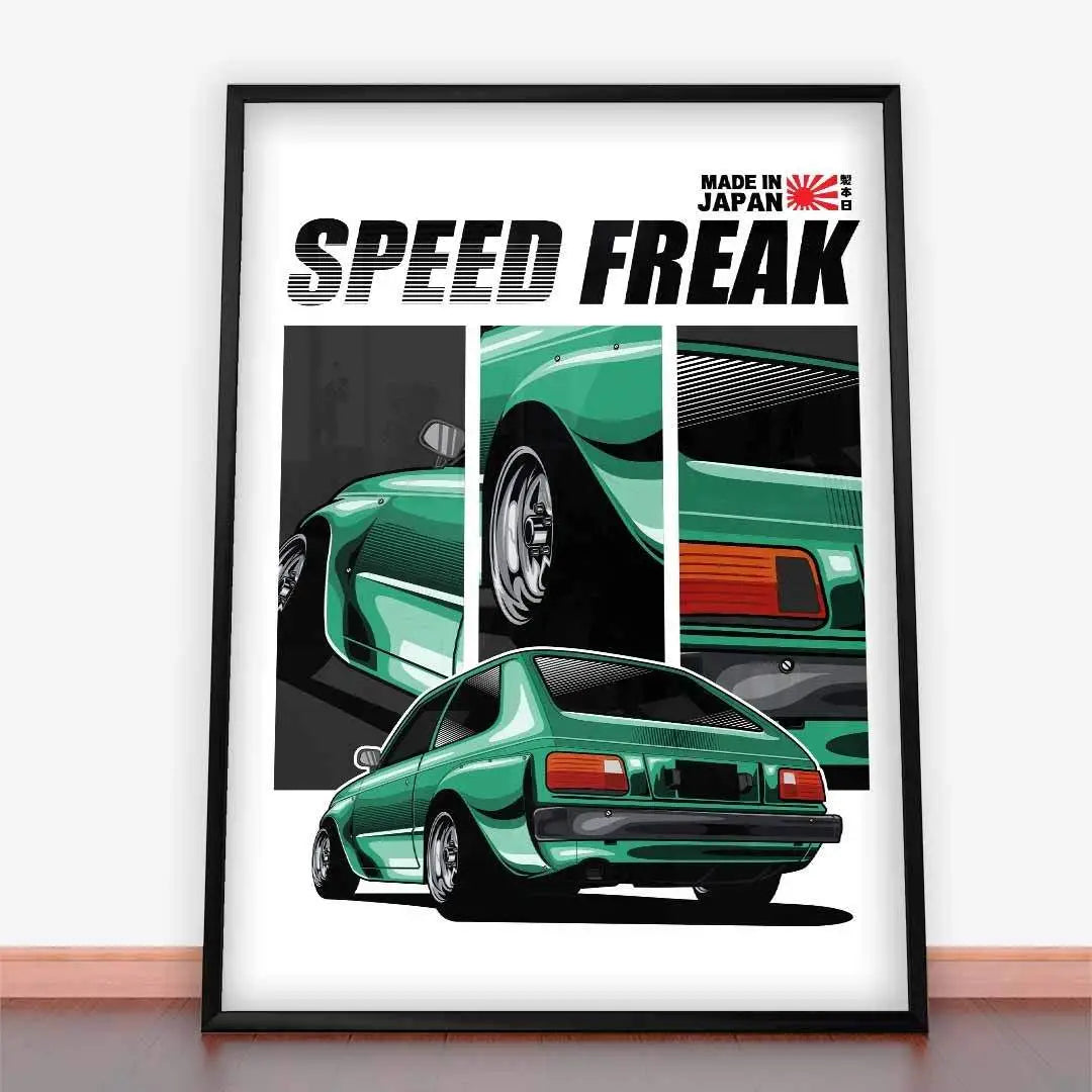 Plakat Toyota Starlet KP61 Speed Freak.