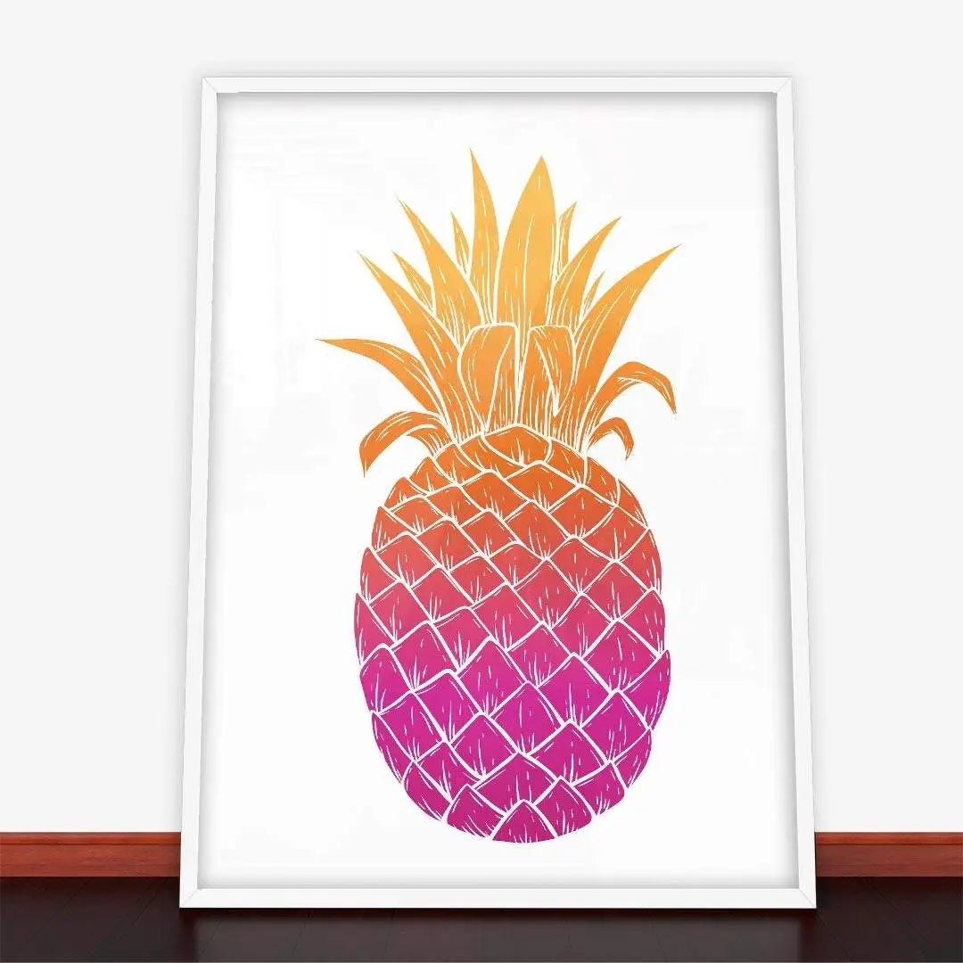 Plakat Yellow Magenta Pineapple.