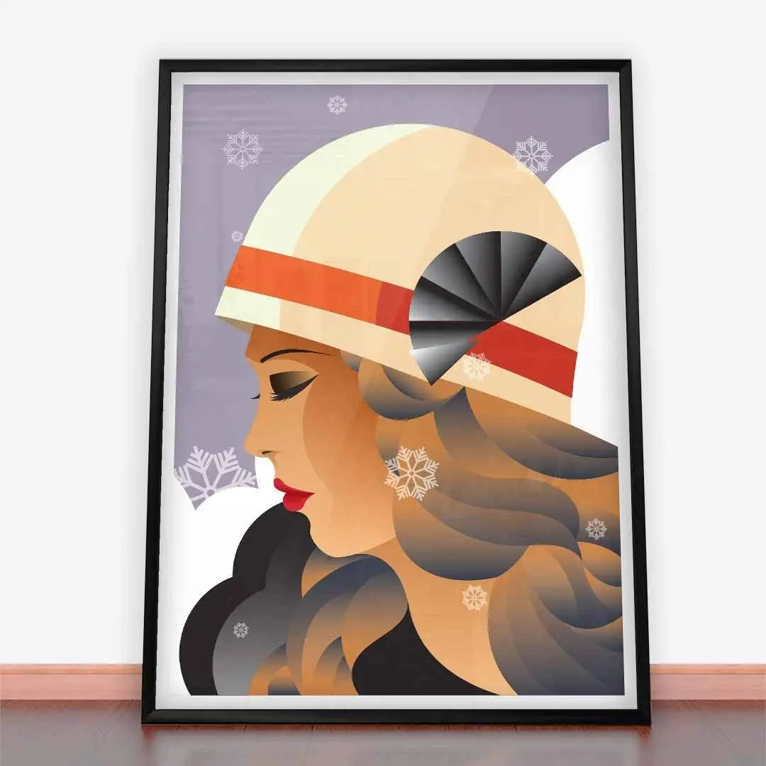 Poster Kobieta w stylu Art deco.